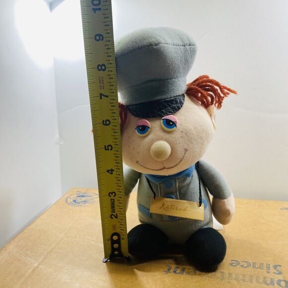 Retired Stuffed Man Happiness Aid Plush Town People Mailman 1984 Postal Man - Picture 7 of 9